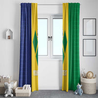 Custom Saint Vincent and the Grenadines Football Window Curtain Go Champions Vincy Heat - Wonder Print Shop