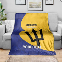 Custom Barbados Football Blanket Go Champions Bajan Tridents