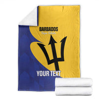 Custom Barbados Football Blanket Go Champions Bajan Tridents