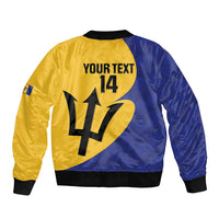 Custom Barbados Football Bomber Jacket Go Champions Bajan Tridents - Wonder Print Shop