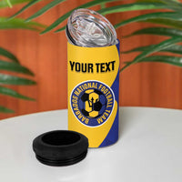 Custom Barbados Football 4 in 1 Can Cooler Tumbler Go Champions Bajan Tridents