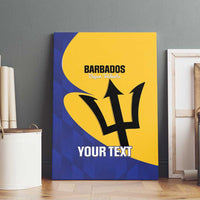 Custom Barbados Football Canvas Wall Art Go Champions Bajan Tridents - Wonder Print Shop
