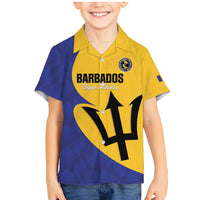 Custom Barbados Football Family Matching Mermaid Dress and Hawaiian Shirt Go Champions Bajan Tridents - Wonder Print Shop