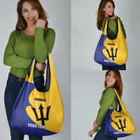 Custom Barbados Football Grocery Bag Go Champions Bajan Tridents