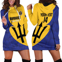 Custom Barbados Football Hoodie Dress Go Champions Bajan Tridents - Wonder Print Shop