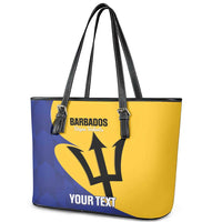 Custom Barbados Football Leather Tote Bag Go Champions Bajan Tridents