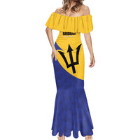 Custom Barbados Football Mermaid Dress Go Champions Bajan Tridents - Wonder Print Shop