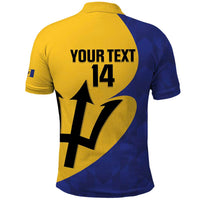 Custom Barbados Football Polo Shirt Go Champions Bajan Tridents - Wonder Print Shop