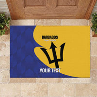 Custom Barbados Football Rubber Doormat Go Champions Bajan Tridents - Wonder Print Shop
