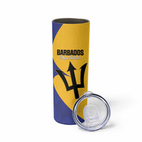 Custom Barbados Football Skinny Tumbler Go Champions Bajan Tridents - Wonder Print Shop