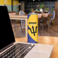 Custom Barbados Football Skinny Tumbler Go Champions Bajan Tridents - Wonder Print Shop