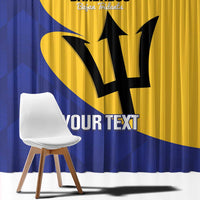 Custom Barbados Football Window Curtain Go Champions Bajan Tridents - Wonder Print Shop