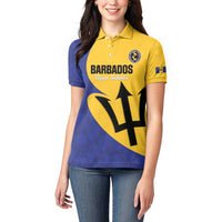 Custom Barbados Football Women Polo Shirt Go Champions Bajan Tridents - Wonder Print Shop