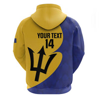Custom Barbados Football Zip Hoodie Go Champions Bajan Tridents - Wonder Print Shop