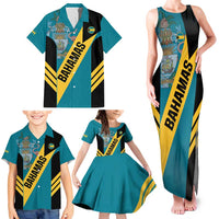 Custom Bahamas Football Family Matching Tank Maxi Dress and Hawaiian Shirt Go Bahamian Slayersz - Wonder Print Shop
