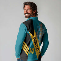 Custom Bahamas Football Long Sleeve Polo Shirt Go Bahamian Slayersz - Wonder Print Shop