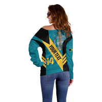 Custom Bahamas Football Off Shoulder Sweater Go Bahamian Slayersz - Wonder Print Shop