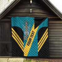 Custom Bahamas Football Quilt Go Bahamian Slayersz - Wonder Print Shop