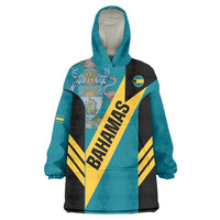 Custom Bahamas Football Wearable Blanket Hoodie Go Bahamian Slayersz - Wonder Print Shop