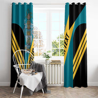 Custom Bahamas Football Window Curtain Go Bahamian Slayersz - Wonder Print Shop