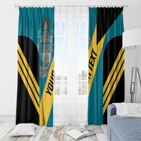 Custom Bahamas Football Window Curtain Go Bahamian Slayersz - Wonder Print Shop