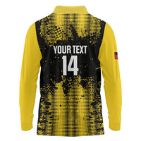 Custom Antigua and Barbuda Football Long Sleeve Polo Shirt Go Benna Boys - Wonder Print Shop