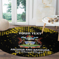 Custom Antigua and Barbuda Football Round Carpet Go Benna Boys - Wonder Print Shop