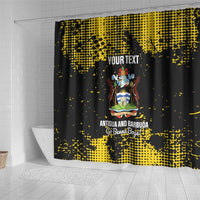 Custom Antigua and Barbuda Football Shower Curtain Go Benna Boys - Wonder Print Shop