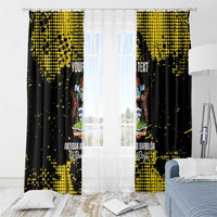 Custom Antigua and Barbuda Football Window Curtain Go Benna Boys - Wonder Print Shop