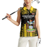Custom Antigua and Barbuda Football Women Sleeveless Polo Shirt Go Benna Boys - Wonder Print Shop