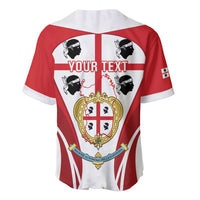 Personalised Sardinia Italy Baseball Jersey Sardegna Quattro Mori Coat Of Arms