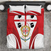 Personalised Sardinia Italy Bedding Set Sardegna Quattro Mori Coat Of Arms