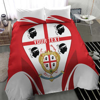 Personalised Sardinia Italy Bedding Set Sardegna Quattro Mori Coat Of Arms