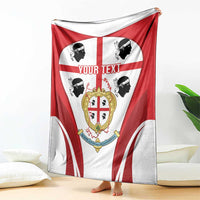 Personalised Sardinia Italy Blanket Sardegna Quattro Mori Coat Of Arms