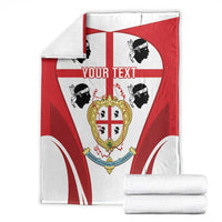 Personalised Sardinia Italy Blanket Sardegna Quattro Mori Coat Of Arms