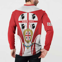 Personalised Sardinia Italy Button Sweatshirt Sardegna Quattro Mori Coat Of Arms
