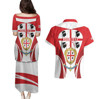 Personalised Sardinia Italy Couples Matching Puletasi and Hawaiian Shirt Sardegna Quattro Mori Coat Of Arms