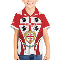 Personalised Sardinia Italy Kid Hawaiian Shirt Sardegna Quattro Mori Coat Of Arms
