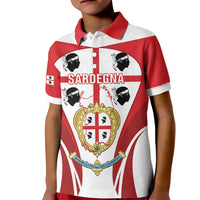 Personalised Sardinia Italy Kid Polo Shirt Sardegna Quattro Mori Coat Of Arms