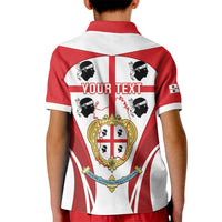 Personalised Sardinia Italy Kid Polo Shirt Sardegna Quattro Mori Coat Of Arms