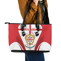 Personalised Sardinia Italy Leather Tote Bag Sardegna Quattro Mori Coat Of Arms