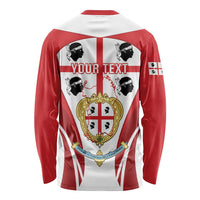 Personalised Sardinia Italy Long Sleeve Shirt Sardegna Quattro Mori Coat Of Arms
