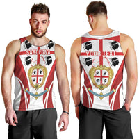 Personalised Sardinia Italy Men Tank Top Sardegna Quattro Mori Coat Of Arms