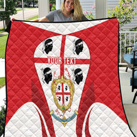 Personalised Sardinia Italy Quilt Sardegna Quattro Mori Coat Of Arms