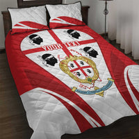 Personalised Sardinia Italy Quilt Bed Set Sardegna Quattro Mori Coat Of Arms