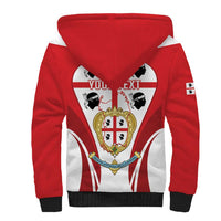 Personalised Sardinia Italy Sherpa Hoodie Sardegna Quattro Mori Coat Of Arms
