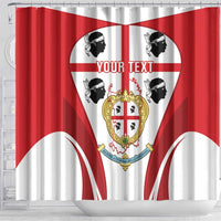 Personalised Sardinia Italy Shower Curtain Sardegna Quattro Mori Coat Of Arms