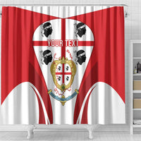 Personalised Sardinia Italy Shower Curtain Sardegna Quattro Mori Coat Of Arms