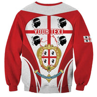 Personalised Sardinia Italy Sweatshirt Sardegna Quattro Mori Coat Of Arms