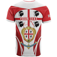 Personalised Sardinia Italy T Shirt Sardegna Quattro Mori Coat Of Arms